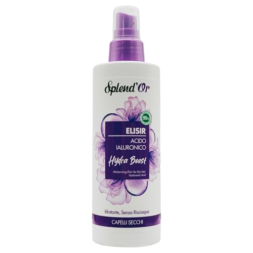 Spray Elisir HYDRA BOOST, Con Acido Ialuronico, Per Capelli Secchi. Idratante, Senza Risciacquo. Regala Ai Capelli Un'Idratazione Immediata 200ml (Spray)