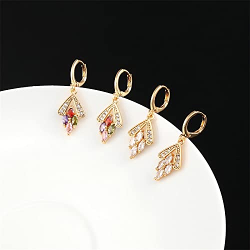 Jewelry Crystal Geometry Pendant Hanging Ear Cuff Hoops Decorations for Women Earrings