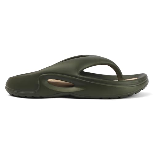Image of Men's EVA Foam Flip Flops Slippers | Lightweight Anti-Skid Thong Sandals | Soft Cushion Comfortable Regular Wear Bathroom Beach Indoor Outdoor Slides
