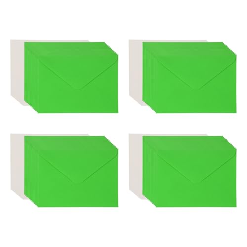 Cartes de vœux en carton blanc premium PATIKIL avec enveloppes vertes haut de gamme