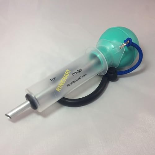 Generic The Rinehart Gold Prospecting Sniper with Wrist Strap for Under Water Gold Recovery and can be Used as a Sniffer Bottle with Lanyard, Clear & Blue