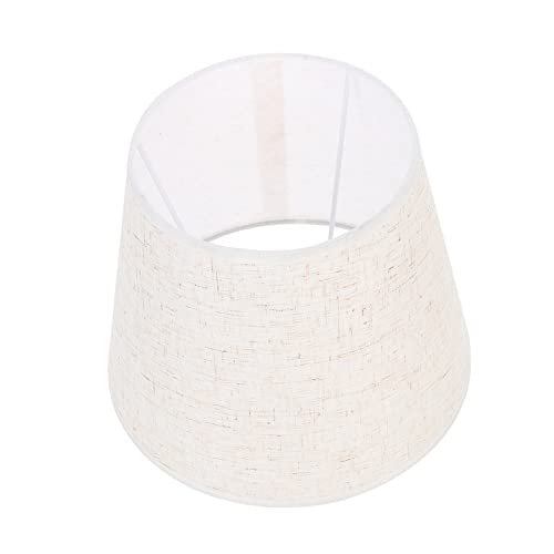 FOYTOKI Abat-jour en Tissu Protecteur de Lampe, Housse Légère en Lin Beige, Diamètre 22 Cm, Cache-lampe pour Applique Murale et Lampadaire, Couvre-lampe Solide, Accessoire Éclairage