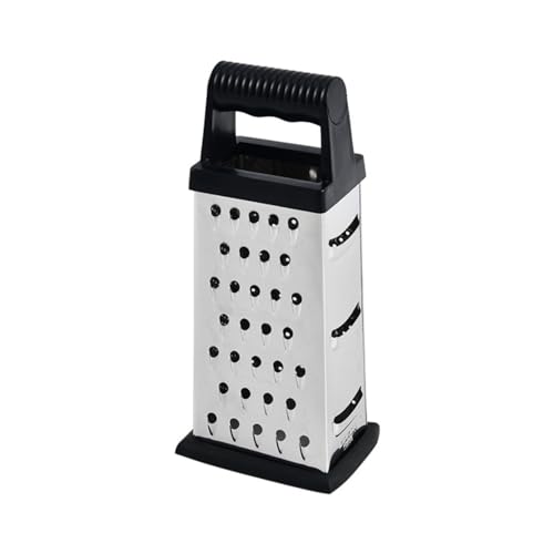 縦型 ステンレススチール 格子 四面 チーズグレーター おろし チーズ削り ステンレス 握りやすい 野菜 大根 おろし金 調理器具 食洗機使用可 にんじん チーズ メロン プレーニング ポテト かんな すべり止め 取っ手 皮むき (8インチラウンドハンドル