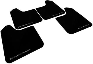 Rally Armor MF4-UR-BLK/GRY Black, Gray Mud Flap with Logo (2005-2009 Legacy GT and Outback UR)