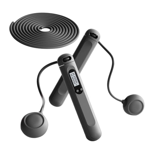 Cuerda de saltar – Cuerda de saltar ajustable con asas antideslizantes | Cuerda de saltar de velocidad | Entrenador de salto de fitness reutilizable para cardio, resistencia, competición | Equipo