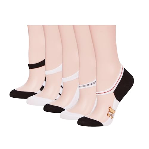 Image of Benefeet Sox Sheer No Show Socks Women Girls Cute Thin Mesh Low Cut Liner Socks for Loafers Boat Shoes