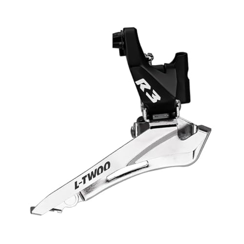 CATAZER R3 2x8 Speed Front Derailleur for Road Bike, Braze-On Type with Clamp Adapter