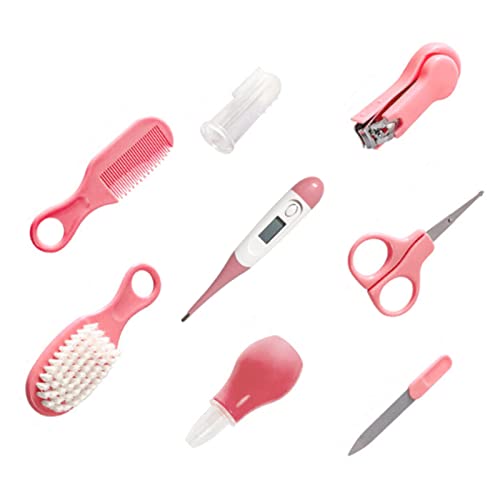 Conjunto de Higiene Infantil, Cortador de Unhas para bebê, Escova de Cabelo, Termômetro, Kit de Cuid