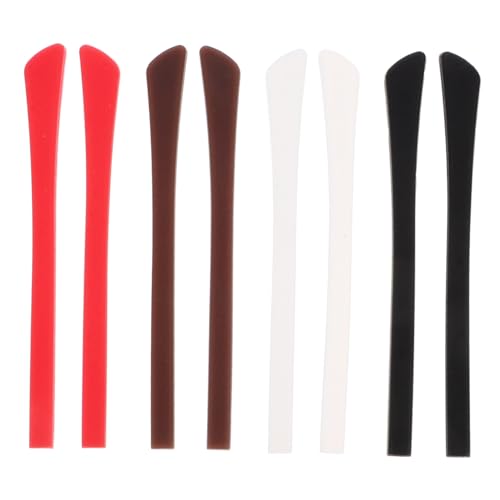 SHERCHPRY Glasses Preventer Set 8 Pairs of Silicone Temple Tips Replacement Bracket Parts Soft Earmuffs for Eyewear Safe for