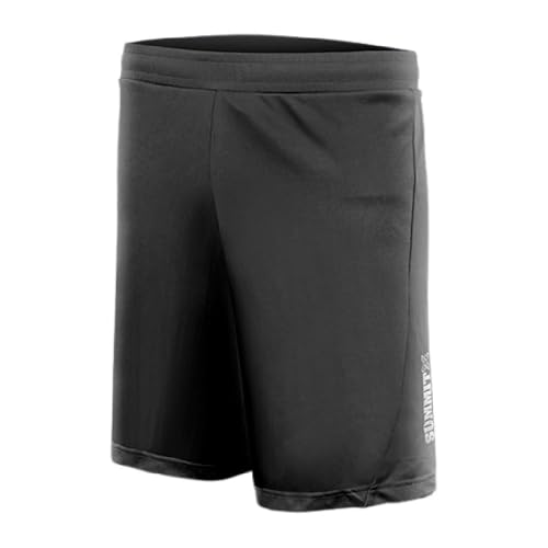 Summit Senior Soccer Shorts - Lightweight Quick Dry Sports Shorts, Relaxed Fit with Breathable Fabric and Elastic Waistband, Ideal for Running, Training, Gym or Casual Wear (Black, Medium)