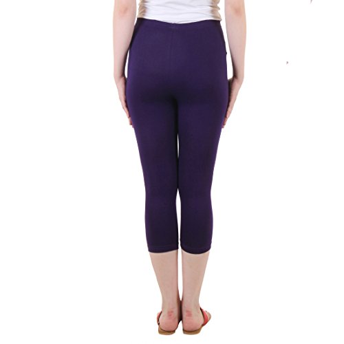 Image of DIAZ Women's Super Combed Cotton Elastane Stretch Slim Fit Printed Capri -Pack of 3