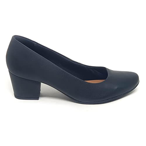 Sapato Feminino Scarpin Usaflex Salto Bloco Preto (38)