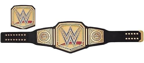 Natiqind Title Belt Replica, World Heavyweight Wrestling Championship Title Belt - Adult Size - 5mm - 4.5lbs - 52 Inches Length