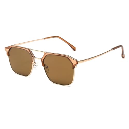 Lunettes de soleil en métal de luxe design vintage accessoire de mode élégant