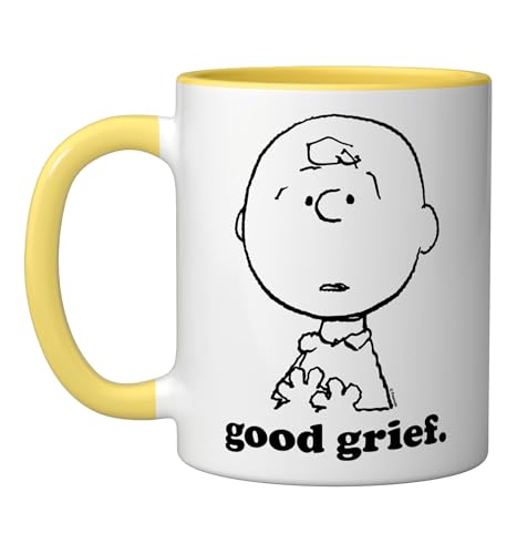 Mug cerámico Peanuts 11 oz amarillo/blanco