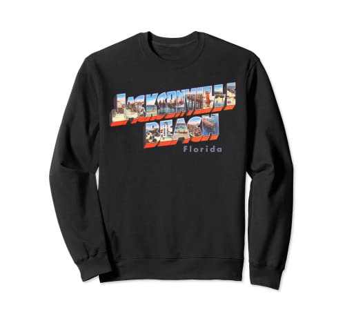 Souvenir retrò vintage di Jacksonville Beach Florida FL Felpa