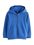 Des essentiels intemporels NEXT Garçon Sweat à Capuche uni zippé Bleu Cobalt 16 Ans