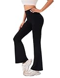 Aurora rose Yoga Pants Woman High Waisted Leggings for Women Tummy Control Workout Running with Wide Leg Soft and Comfortable Fabric Black Leggings