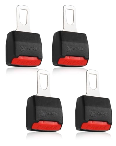 GAJUS Kit di estensione per fibbia della cintura di sicurezza da 4 pezzi, estensione per cintura di sicurezza per parti interne dell'auto, adattatore per fibbia della cintura di sicurezza dell'auto