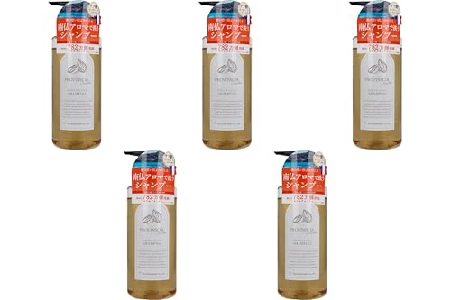 プロバンシアシュシュ シャンプー 500mL オーガニックオイル ノンシリコン 天然エッセンシャルオイル 潤い ヘアケア 頭皮ケア 無添加 ダメージケア ビタミン豊富 アロマセラピー 美髪 アーモンド ラベンダー ゼラニウム (500ml×5本)
