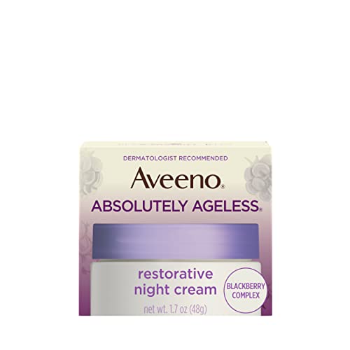 Aveeno Absolutely Ageless Restorative Night Cream Face & Neck Moisturizer With Antioxidant-Rich Blackberry Complex, Vitamin C & E, Hypoallergenic, Non-Greasy & Non-Comedogenic, 1.7 Fl. Oz #TOP2