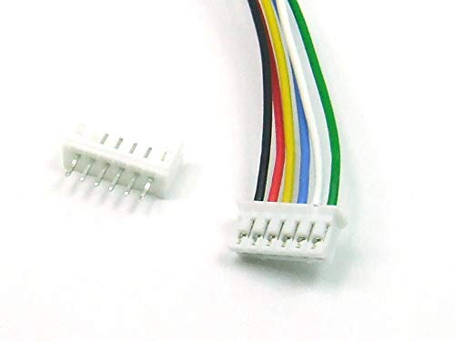 POPESQ® - Connecteur Femelle + mâle Droit 6 Broches/pins Header 2mm + Male Connector PCB #A648 Cover