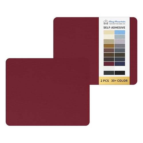 KING MOUNTAIN Canvas Repair Patch 9 x11 Inch 2 Pcs Self-Adhesive Waterproof Fabric Patch for Sofas, Tents, Furniture,Tote Bags, Car Seats (Burgundy)
