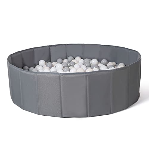 Ball Pit for Toddlers Babies Dogs Cats Iinfant Children, Foldable Ball Pits Play Tent, Crawl Playpen Ball Pool with Storage Bag, Surprise for Boys Girls Festival (Balls Not Included), Gray