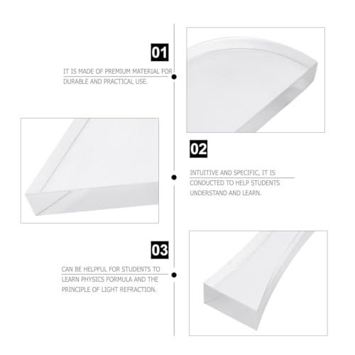 Image of ULTECHNOVO Physics Optical Lens Set Concave Convex Glass Lenses Science Teaching Tools for Light Experiment Education 2.4X1.2X0.8 Inch