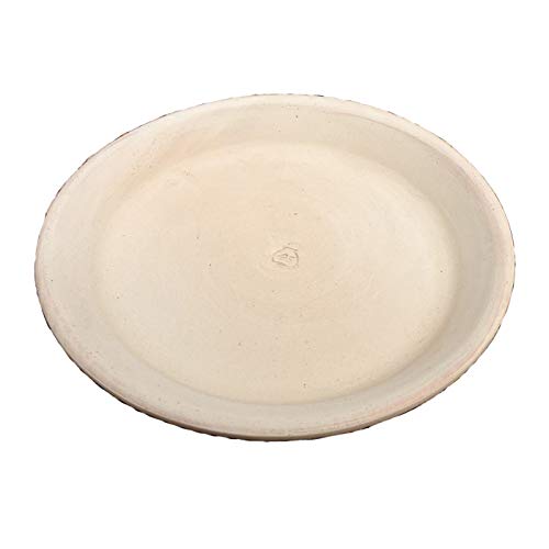 スペイン製 プラトス (20cm) 植木鉢用 ソーサー 受け皿 テラコッタ 陶器 素焼き ホワイト プランター用 白色 白い鉢用