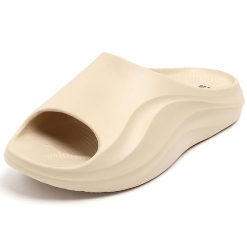 Image of DOCTOR HEALTH SUPER SOFT Men's Double Buckle Slide Sandals | Lightweight Cushioned EVA Slippers | Anti-Slip Comfortable Open Toe Casual Slides for Indoor Outdoor Everyday Wear