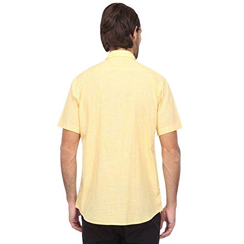 Image of Colorplus Men's Pure Cotton Checks Pattern Tailored Fit Spread Collar Half Sleeve Casual Shirt