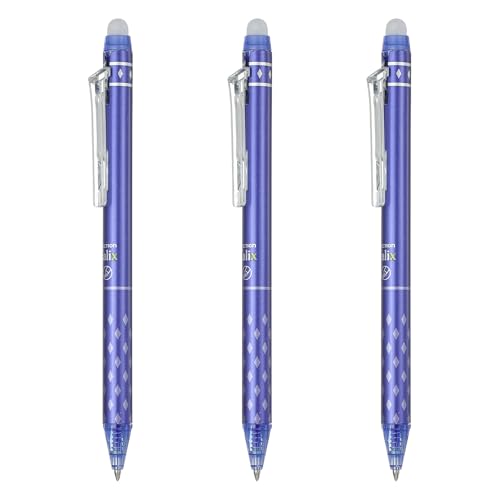 PATIKIL 3 bolígrafos borrables de gel 0.5mm azul