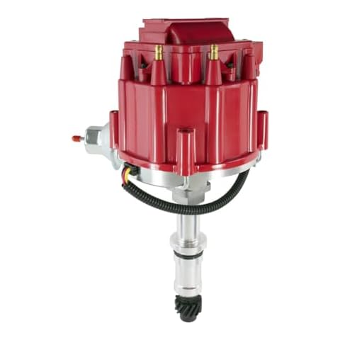 TSP - HEI Distributor with Red Cap, compatible with Buick Odd-Fire V6 (231) - JM6529R Cover
