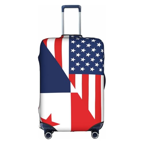 Travel Luggage Cover America Flag And Panama Flag Fashion Washable Baggage Suitcase Protector Fit For Luggage Large