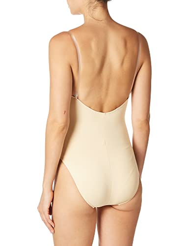 Capezio Women's Camisole Leotard with Clear Transition Straps, Nude, Large - Image 3