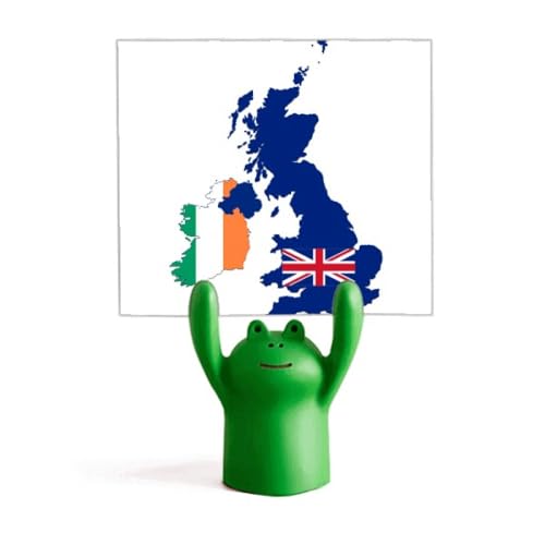 Support de carte Grande-Bretagne Irlande grenouille mémo déco bureau maison