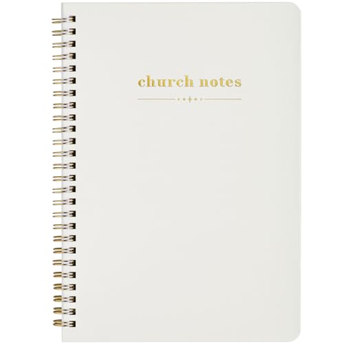 Journal de notes d'église : carnet de sermon rigide pour versets et points clés