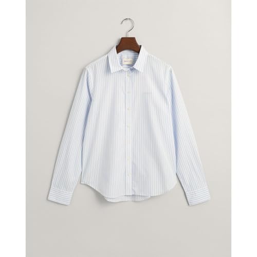 GANT REG Poplin Striped Shirt, Blouse Femme, Light Blue,