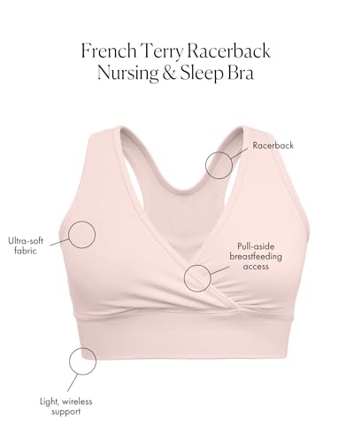 Image of Kindred Bravely French Terry Racerback Nursing & Sleep Bra, Maternity Bra | Breastfeeding bra, wire free, crossover pull aside access, super soft and stretchy, Supportive, for pregnancy & postpartum