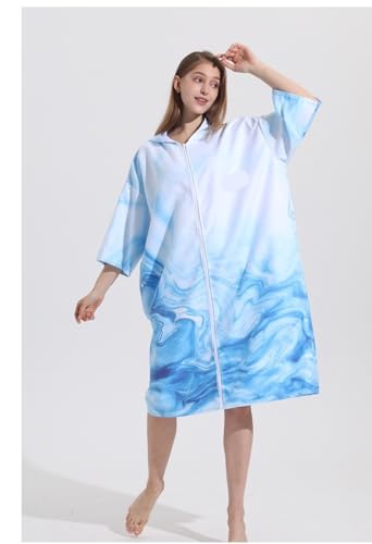 Poncho de surf adulte avec fermeture éclair pour la plage - 3