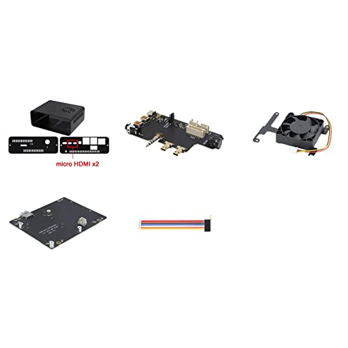 Melchior Kit NASPi + Metal + Tarjeta de Expansión X823 + Tarjeta X-C1 Piezas de Repuesto Ventilador PWM para Servidor de Almacenamiento NAS Disco Duro SATA HDD/SSD Raspberry Pie