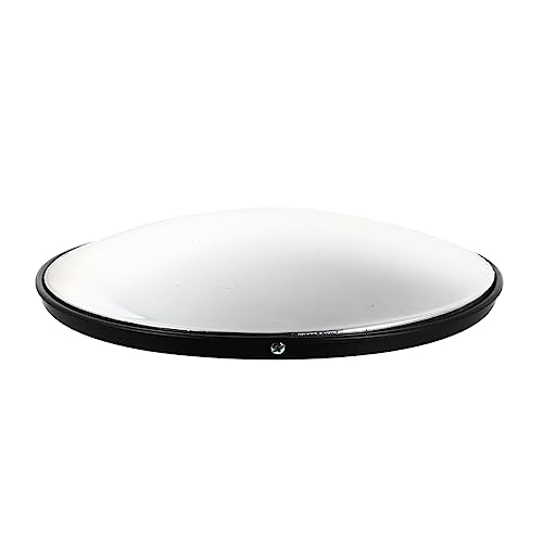 Miroir convexe de circulation 30cm en noir pour la sécurité des allées