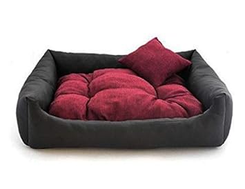 Gorgeous Reversable Black,Purple Color Square (Size 75X55X23 cm.) Ultra Soft Ethnic Designer Bed for Dog/Cat Fristone (Export Quality) Size : Medium
