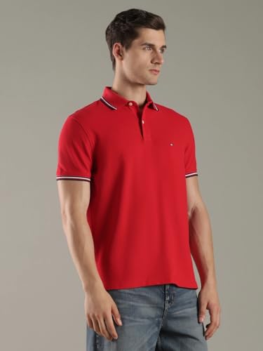 Image of Tommy Hilfiger Men Polo Cotton Regular Fit Shirt