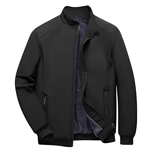 Veste longue rembourrée homme manteau velours chaud hiver noir