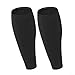 Calf Sleeves for Running and Cycling, Footless Sport Leg Sleeves with Muscle Support, Moisture-Wicking Lightweight Calf Guards for Men and Women, Black（Black） M