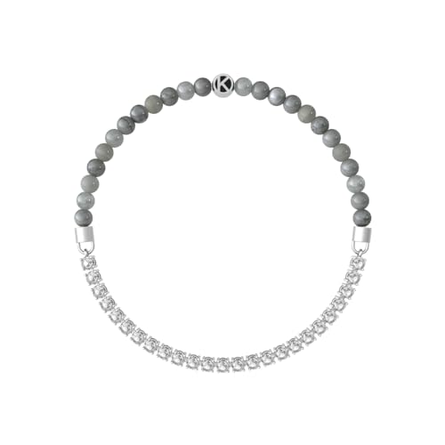 Kidult - Bracciale Con Agata Grigia E Acciaio 316L | Symbols