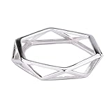 Artikeltyp: Ringe Silberringe für Frauen und Männer Kreative Liebhaber Schmuck Stereoskopisches 3D Design Cool Six Star Rhombus Doppelpaar Ring 5