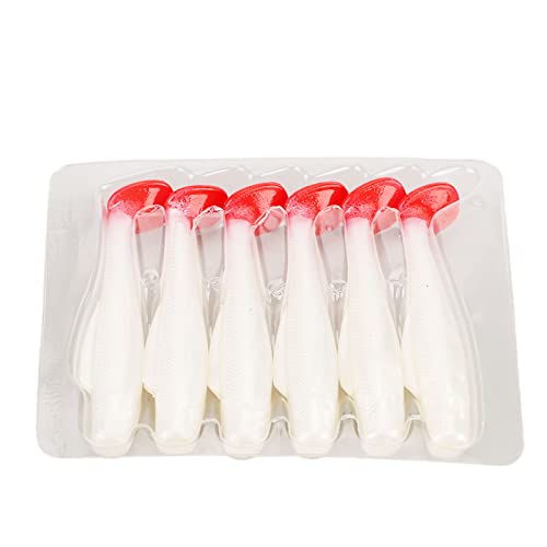 Cebo suave flotante con en T, 6 uds., 8cm, 5g, señuelo para insectos gordos, lubina, mandarín, cebo suave